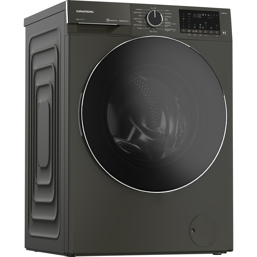 Masina de spalat rufe frontala GRUNDIG GW7P810418MB2 ES, SteamAssist, 10 kg, 1400rpm, Clasa A, Wi-Fi, gri inchis