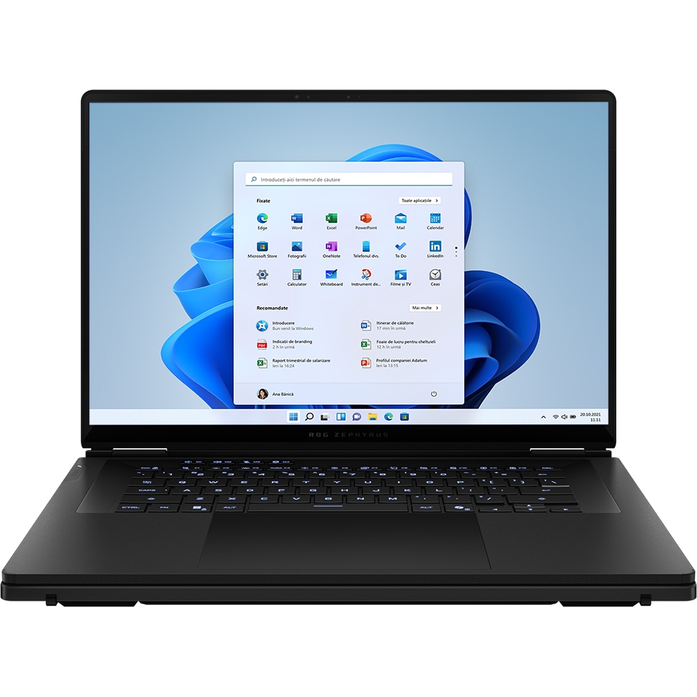 Laptop Gaming ASUS ROG Zephyrus Duo 16 OLED GX651AX-SR074X, Intel Core Ultra 9 386H pana la 4.9GHz, 16" 3K Touch, 64GB, SSD 2TB, NVIDIA GeForce RTX 5090, Windows 11 Pro, Stellar Grey