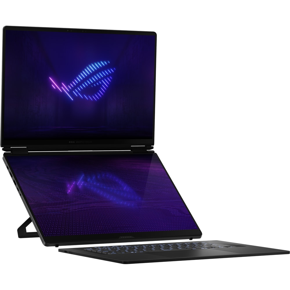 Laptop Gaming ASUS ROG Zephyrus Duo 16 OLED GX651AX-SR074X, Intel Core Ultra 9 386H pana la 4.9GHz, 16" 3K Touch, 64GB, SSD 2TB, NVIDIA GeForce RTX 5090, Windows 11 Pro, Stellar Grey