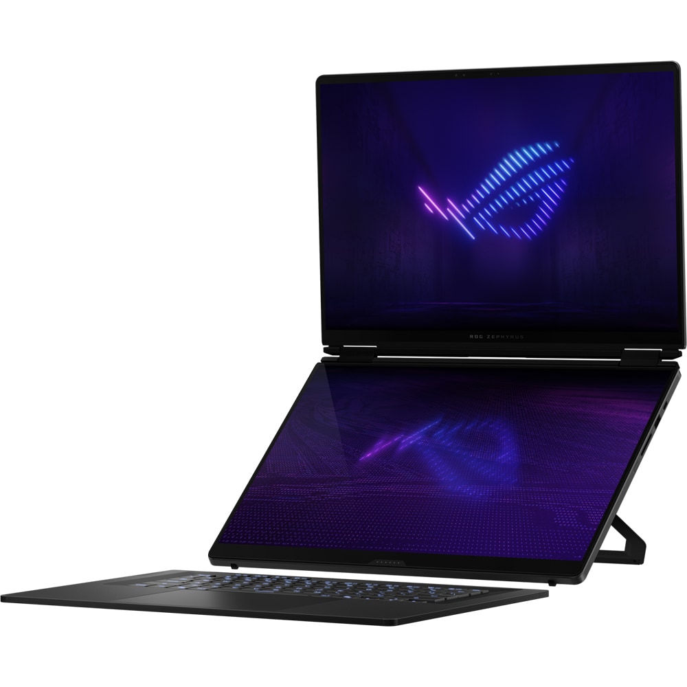 Laptop Gaming ASUS ROG Zephyrus Duo 16 OLED GX651AX-SR074X, Intel Core Ultra 9 386H pana la 4.9GHz, 16" 3K Touch, 64GB, SSD 2TB, NVIDIA GeForce RTX 5090, Windows 11 Pro, Stellar Grey