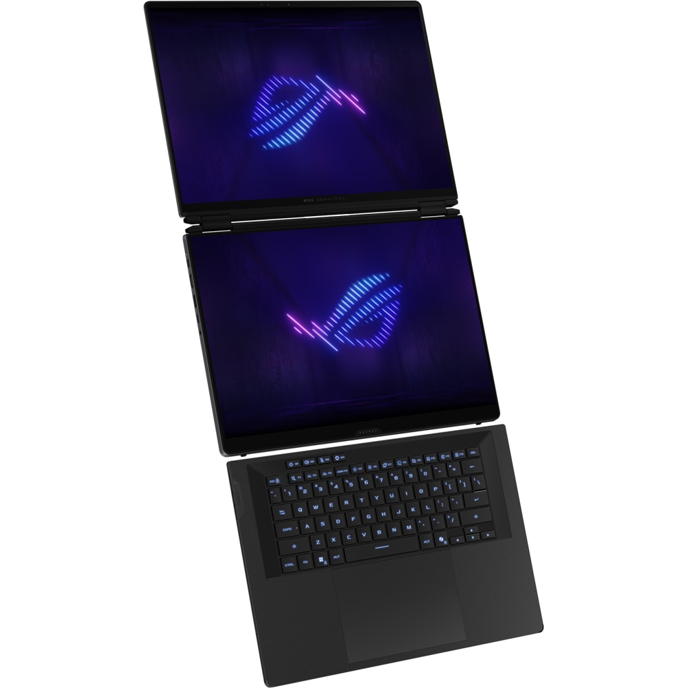 Laptop Gaming ASUS ROG Zephyrus Duo 16 OLED GX651AX-SR074X, Intel Core Ultra 9 386H pana la 4.9GHz, 16" 3K Touch, 64GB, SSD 2TB, NVIDIA GeForce RTX 5090, Windows 11 Pro, Stellar Grey