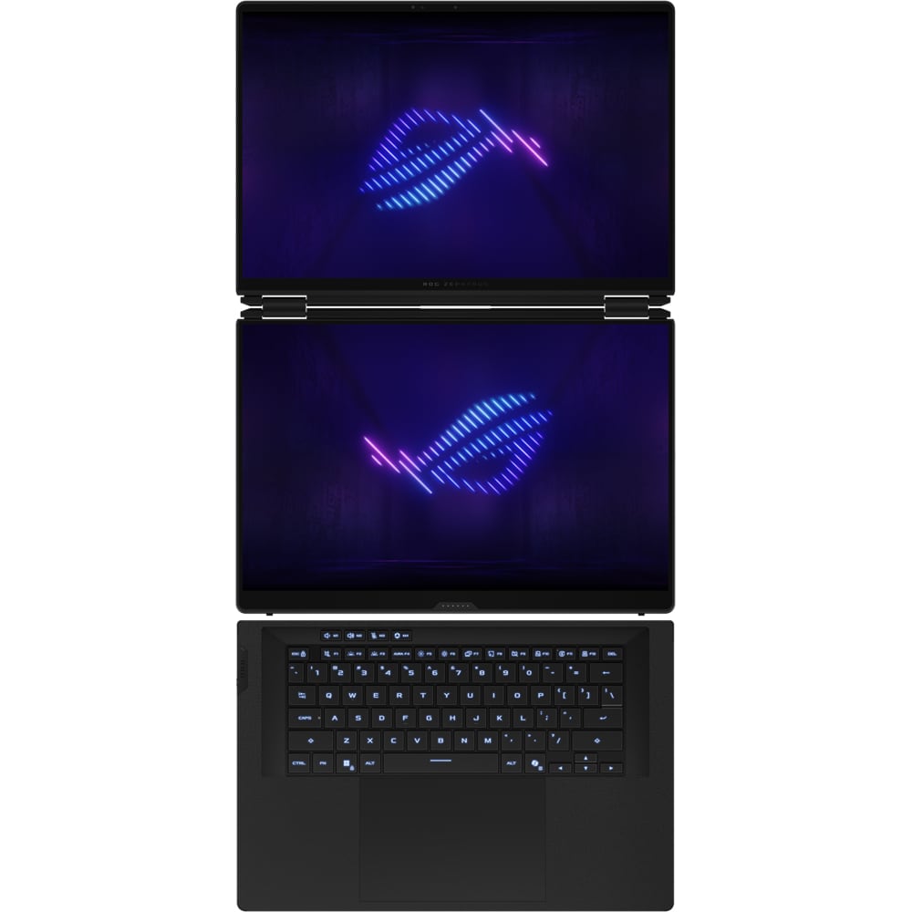 Laptop Gaming ASUS ROG Zephyrus Duo 16 OLED GX651AX-SR074X, Intel Core Ultra 9 386H pana la 4.9GHz, 16" 3K Touch, 64GB, SSD 2TB, NVIDIA GeForce RTX 5090, Windows 11 Pro, Stellar Grey