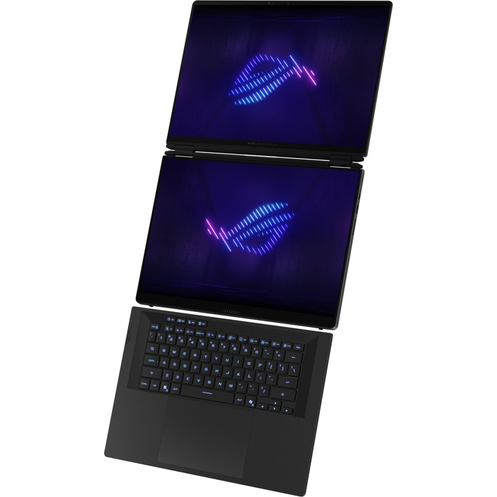 Laptop Gaming ASUS ROG Zephyrus Duo 16 OLED GX651AX-SR074X, Intel Core Ultra 9 386H pana la 4.9GHz, 16" 3K Touch, 64GB, SSD 2TB, NVIDIA GeForce RTX 5090, Windows 11 Pro, Stellar Grey