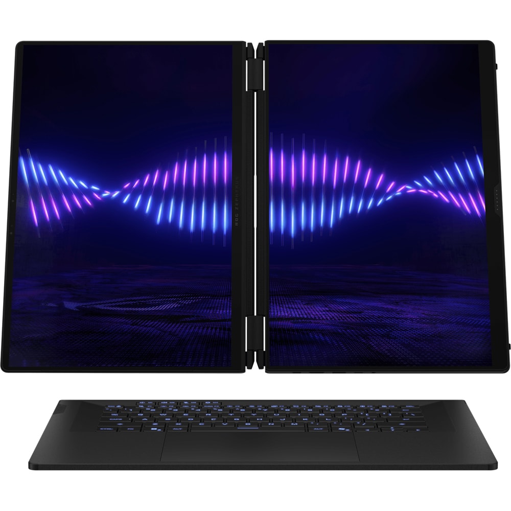 Laptop Gaming ASUS ROG Zephyrus Duo 16 OLED GX651AX-SR074X, Intel Core Ultra 9 386H pana la 4.9GHz, 16" 3K Touch, 64GB, SSD 2TB, NVIDIA GeForce RTX 5090, Windows 11 Pro, Stellar Grey
