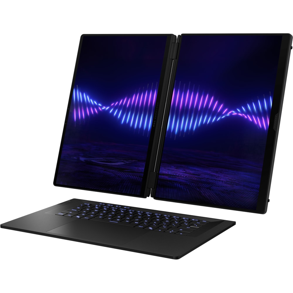 Laptop Gaming ASUS ROG Zephyrus Duo 16 OLED GX651AX-SR074X, Intel Core Ultra 9 386H pana la 4.9GHz, 16" 3K Touch, 64GB, SSD 2TB, NVIDIA GeForce RTX 5090, Windows 11 Pro, Stellar Grey