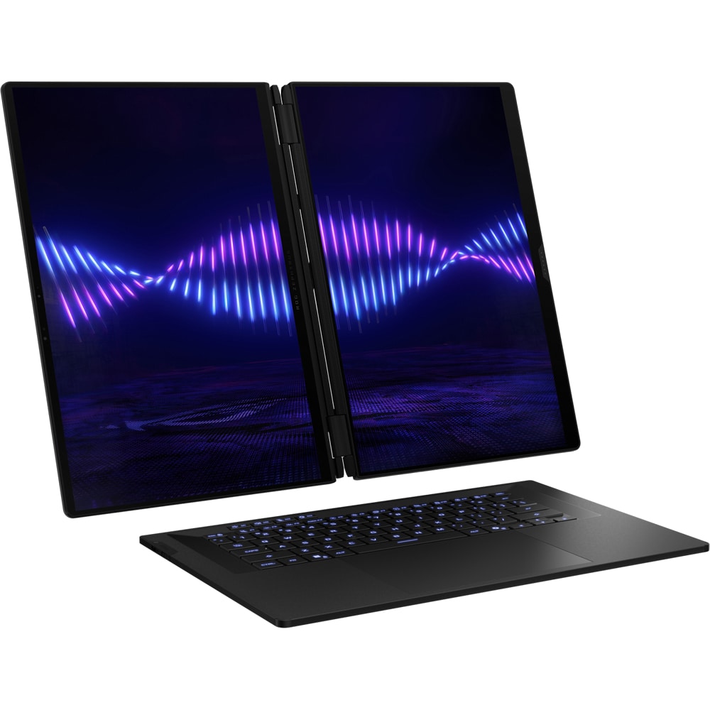 Laptop Gaming ASUS ROG Zephyrus Duo 16 OLED GX651AX-SR074X, Intel Core Ultra 9 386H pana la 4.9GHz, 16" 3K Touch, 64GB, SSD 2TB, NVIDIA GeForce RTX 5090, Windows 11 Pro, Stellar Grey