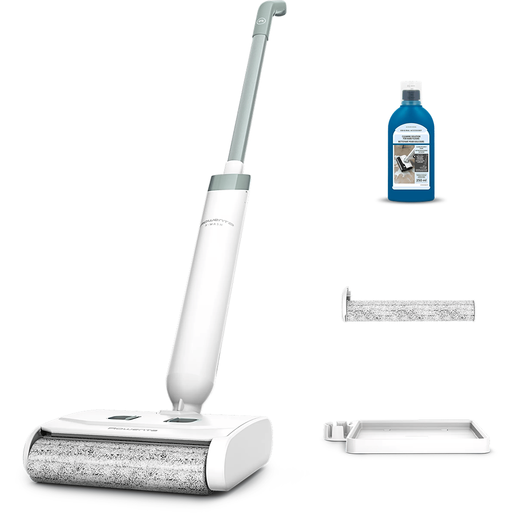 Aspirator vertical cu spalare ROWENTA X-Wash GZ1032E0, 0.52l, autonomie max 40 min, articulatie la 180, alb 