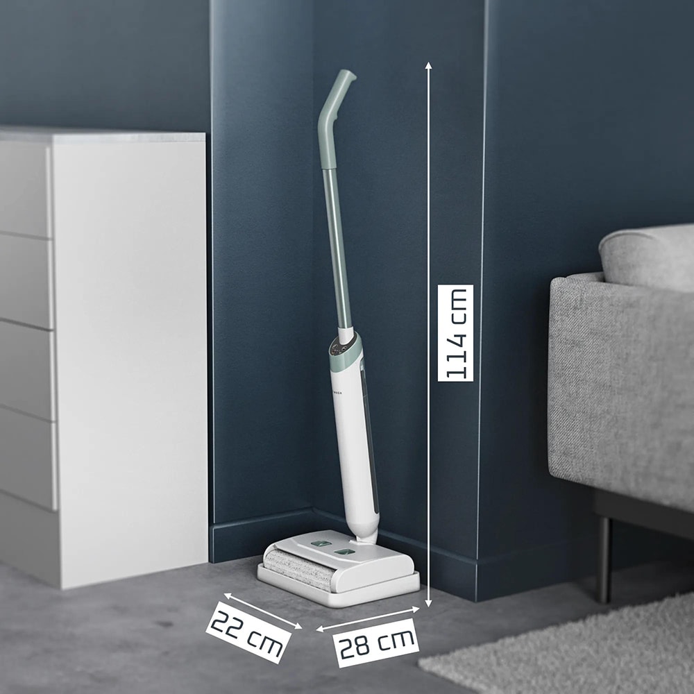Aspirator vertical cu spalare ROWENTA X-Wash GZ1032E0, 0.52l, autonomie max 40 min, articulatie la 180, alb 