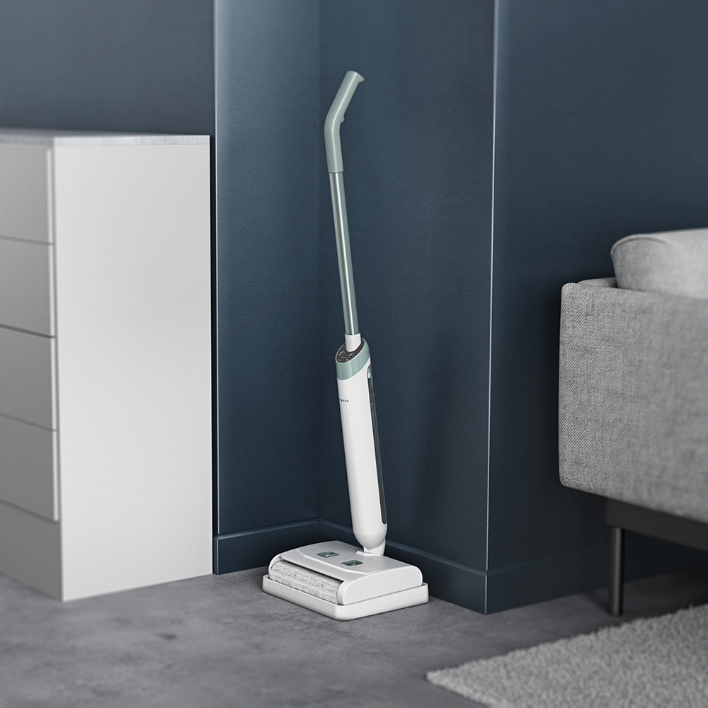 Aspirator vertical cu spalare ROWENTA X-Wash GZ1032E0, 0.52l, autonomie max 40 min, articulatie la 180, alb 