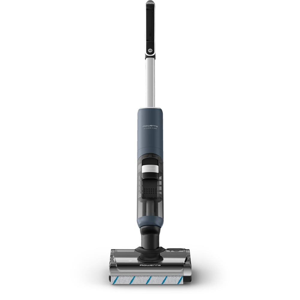 Aspirator vertical cu spalare ROWENTA X-Clean 5 Pro GZ5436E0, 0.65l, 28.8V, autonomie max 50 min, albastru-argintiu
