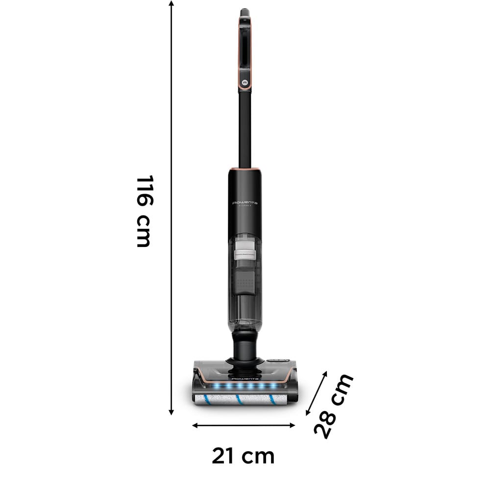 Aspirator vertical cu spalare ROWENTA X-Clean 7 GZ5736E0, 0.5l, 29.6V, autonomie max 50 min, negru