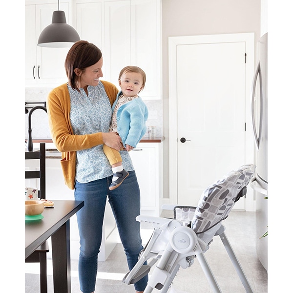 Scaun de masa 2in1 JOIE Mimzy Snacker H1901BALGN0, 6 luni+, gri-alb