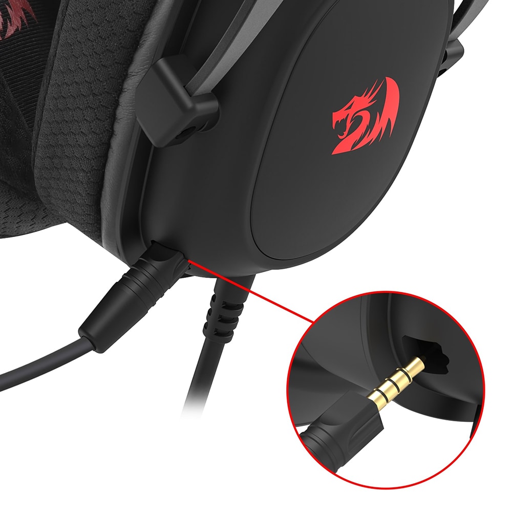 Casti Gaming REDRAGON Zeus Lite, negru