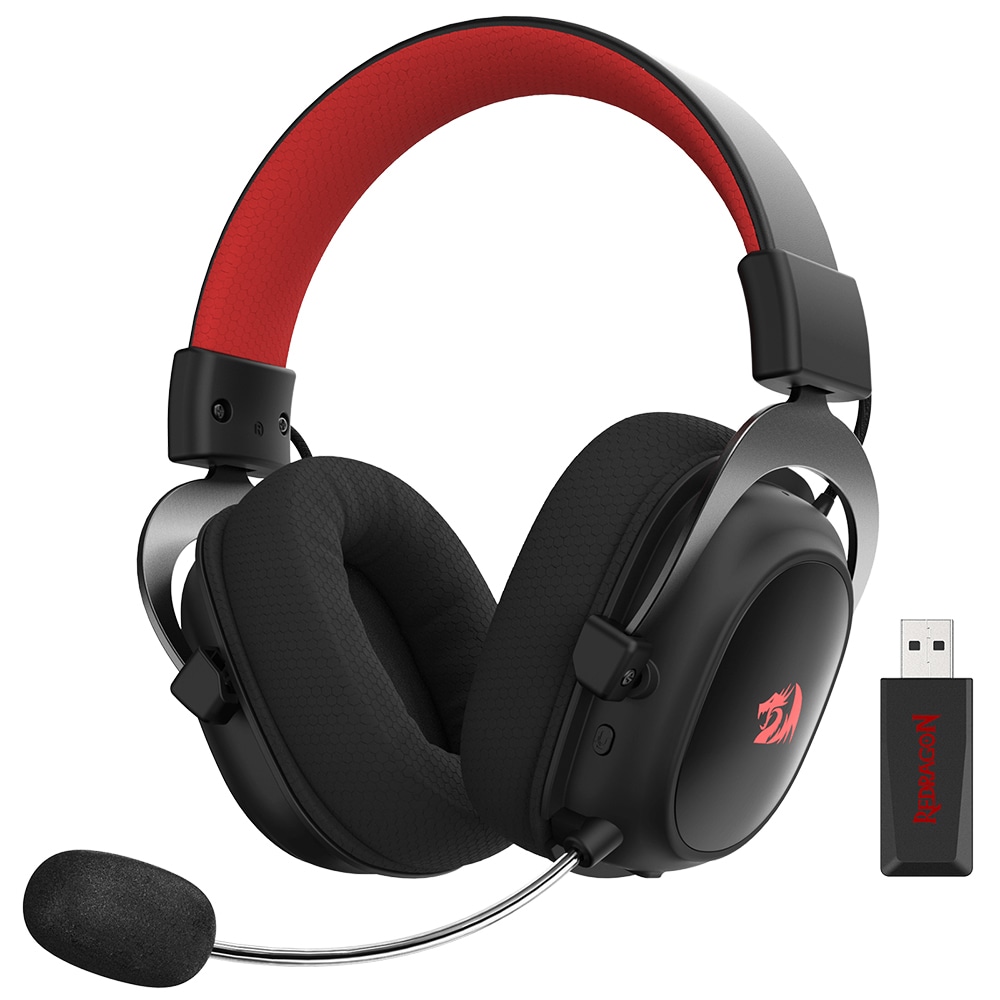 Casti Gaming Wireless REDRAGON ZeusX Pro, 7.1 surround, negru