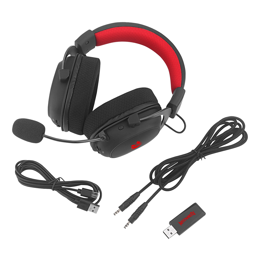 Casti Gaming Wireless REDRAGON ZeusX Pro, 7.1 surround, negru