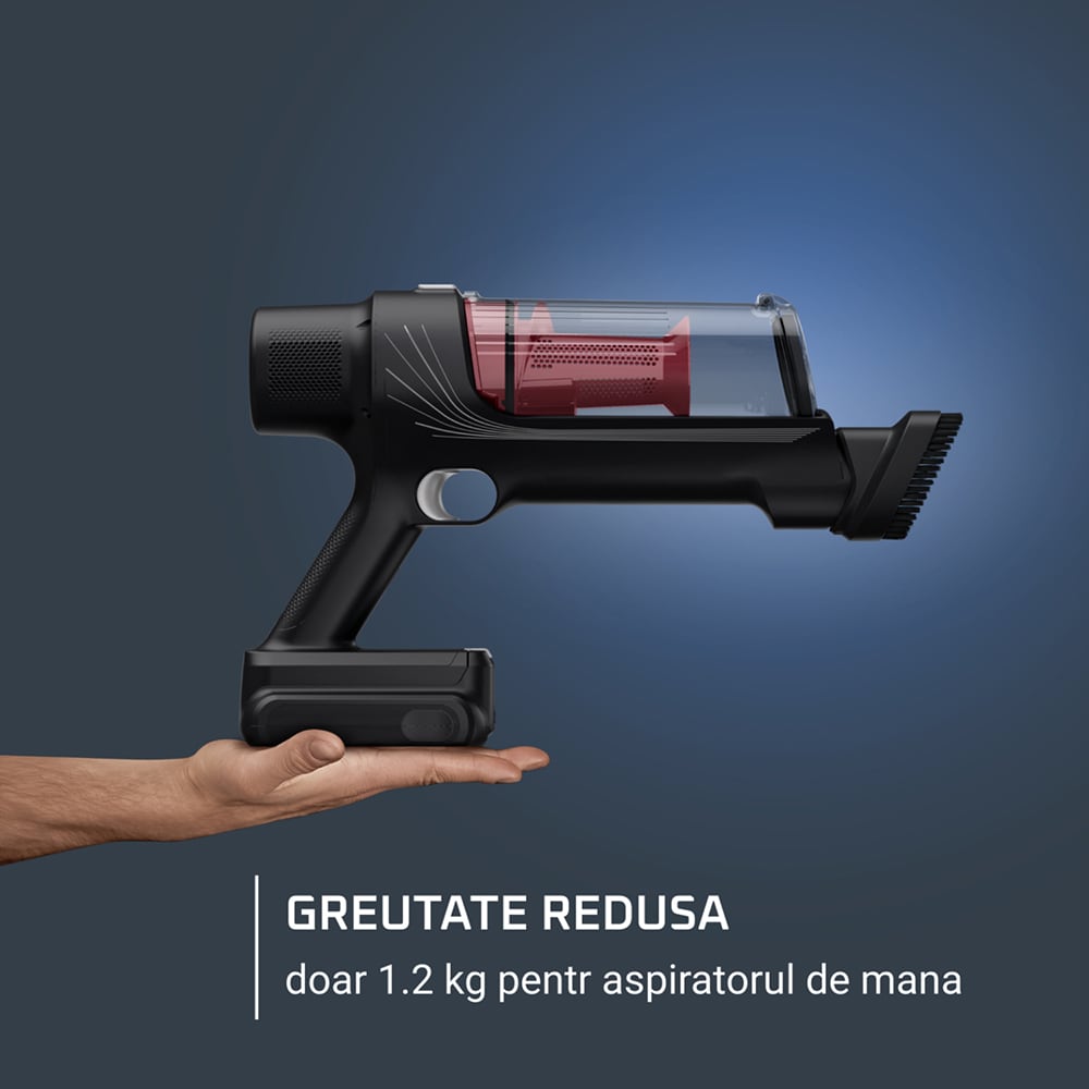 Aspirator vertical ROWENTA X-Pert 7.6 RH6A75WO, 0.44l, 18.5V, autonomie max 45 min, rosu-negru