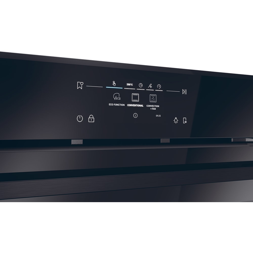 Cuptor incoporabil HAIER H6ID46C3YTB, Electric, Autocuratare pirolitica + hidrolitica, 78 l, Clasa A++, Wi-Fi, negru