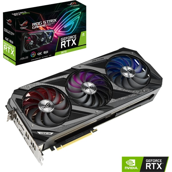 Placa video ASUS ROG Strix NVIDIA GeForce RTX 3070 V2 OC Edition, 8GB GDDR6, 256bit