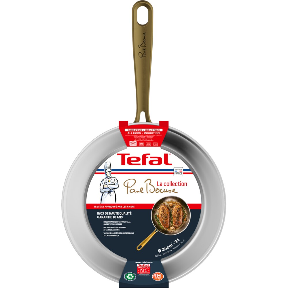 Tigaie TEFAL Bocuse H8240402, otel, 24cm, argintiu