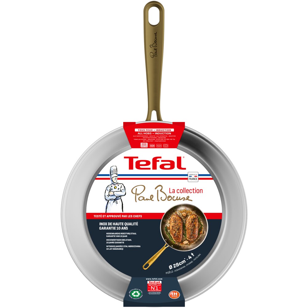Tigaie TEFAL Bocuse H8240602, otel, 28cm, argintiu