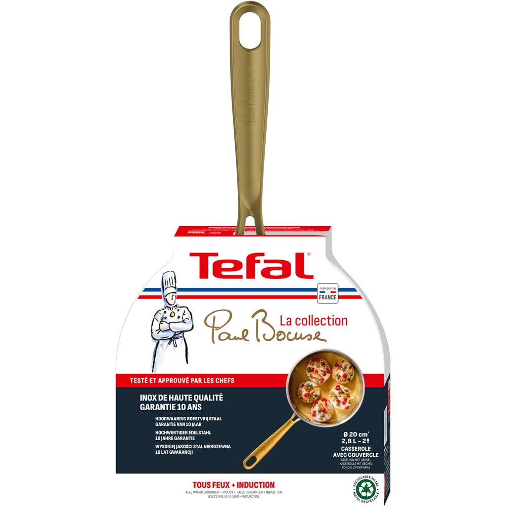Cratita TEFAL Bocuse H8242402, otel inoxidabil, 20cm, argintiu