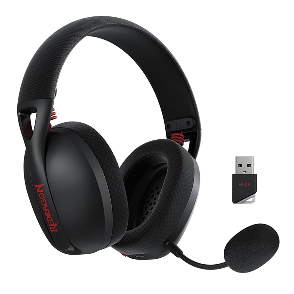 Casti Gaming Wireless REDRAGON IRE Pro, 7.1 surround, negru