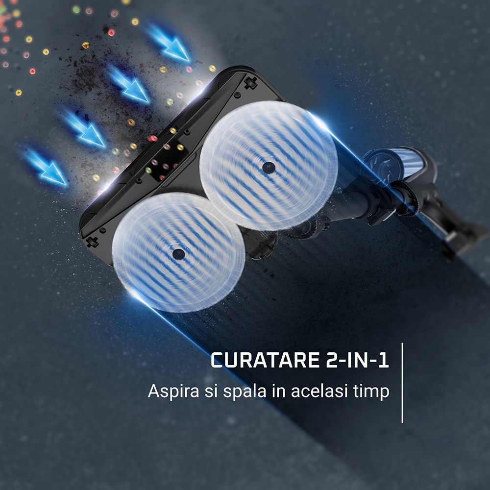 Aspirator vertical ROWENTA X-Force Flex 14.80 RH9BC1WO, 0.6l, autonomie max 90 min, albastru inchis-negru