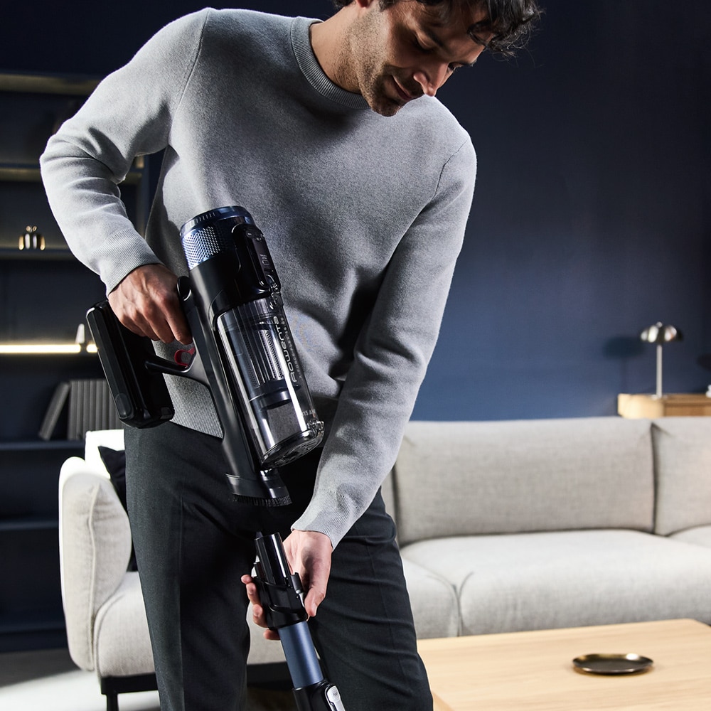 Aspirator vertical ROWENTA X-Force Flex 16.60 RH9C71E0, 0.65l, 25.2V, autonomie max 120 min, negru