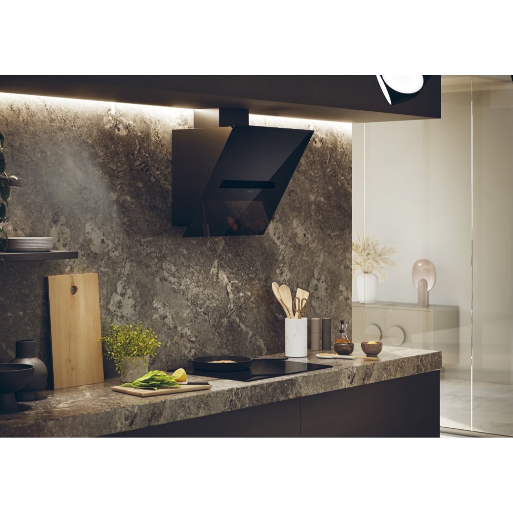 Hota decorativa HAIER HADG6CBS4BWIFI, 1 motor, 624 m3/h, L 60 cm, negru
