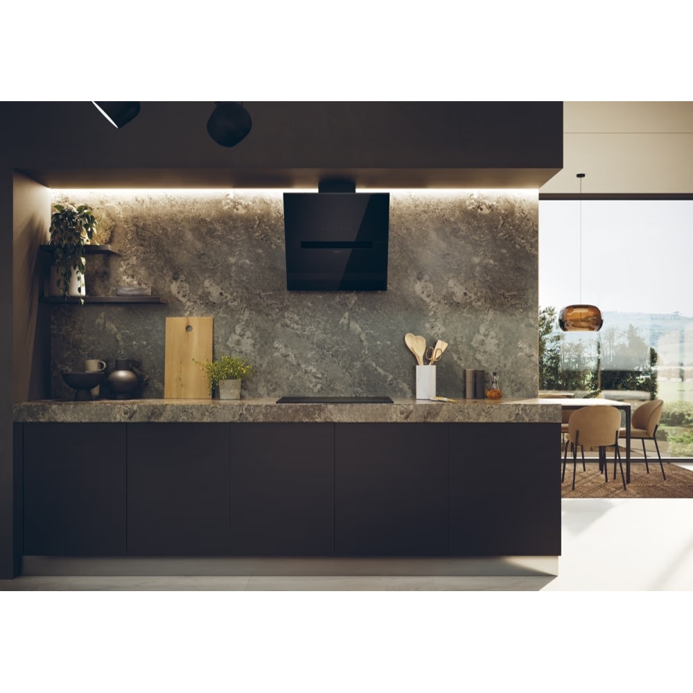 Hota decorativa HAIER HADG6CBS4BWIFI, 1 motor, 624 m3/h, L 60 cm, negru