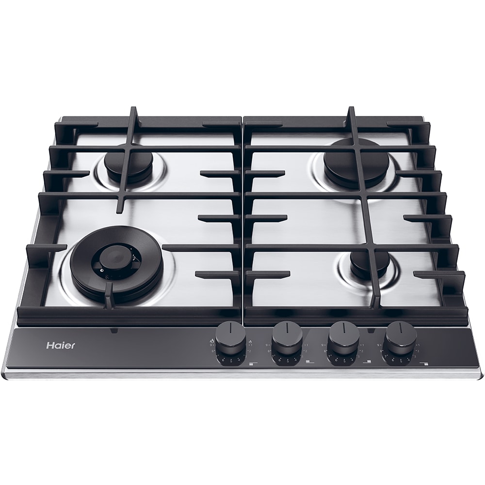 Plita incorporabila HAIER HAHG6BF4TX, Gaz, 4 arzatoare, Wok, inox-negru