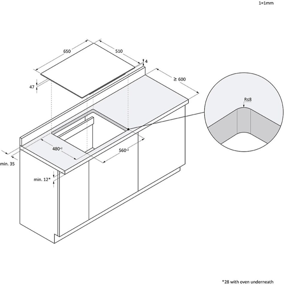Plita incorporabila HAIER HAMTB56IWCS, Inductie, 4 arzatoare, Touch control, negru