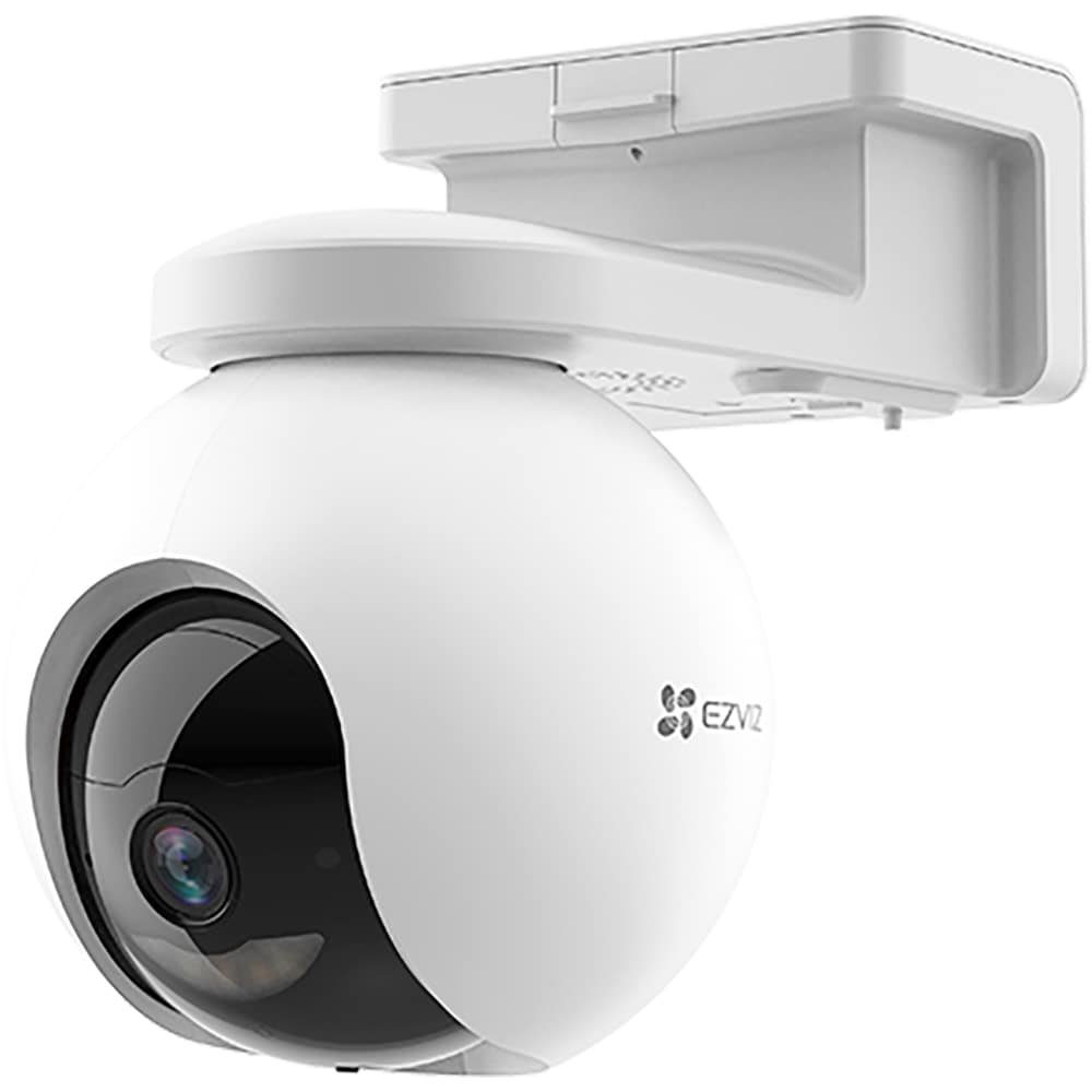 Camera IP Wireless EZVIZ HB8, 4K, IR 15 metri, Motion Detection, panou solar Type-C, baterie 10400mAh, alb