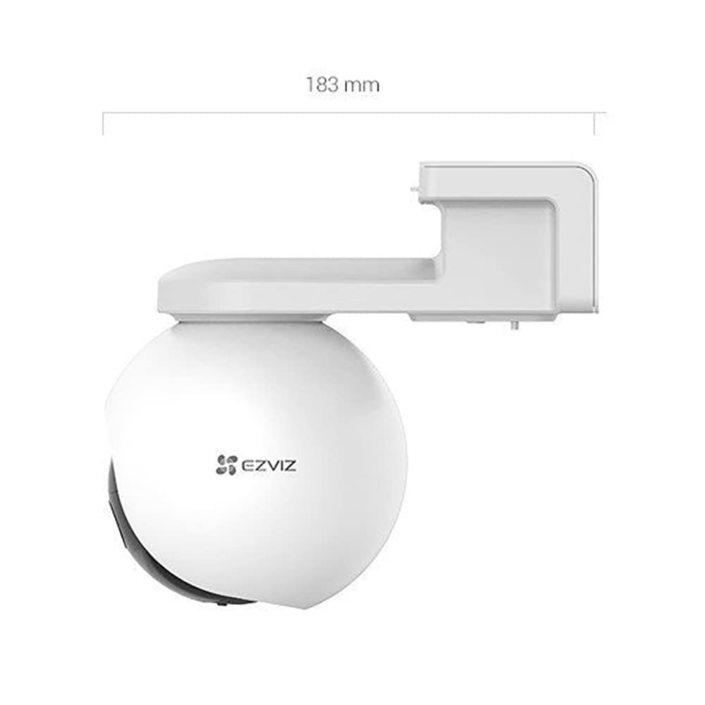 Camera IP Wireless EZVIZ HB8, 4K, IR 15 metri, Motion Detection, panou solar Type-C, baterie 10400mAh, alb