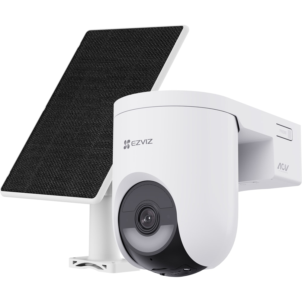 Camera IP Wireless EZVIZ HB8 Lite 4G, 2K+, IP, panou solar, Night Vision, alb