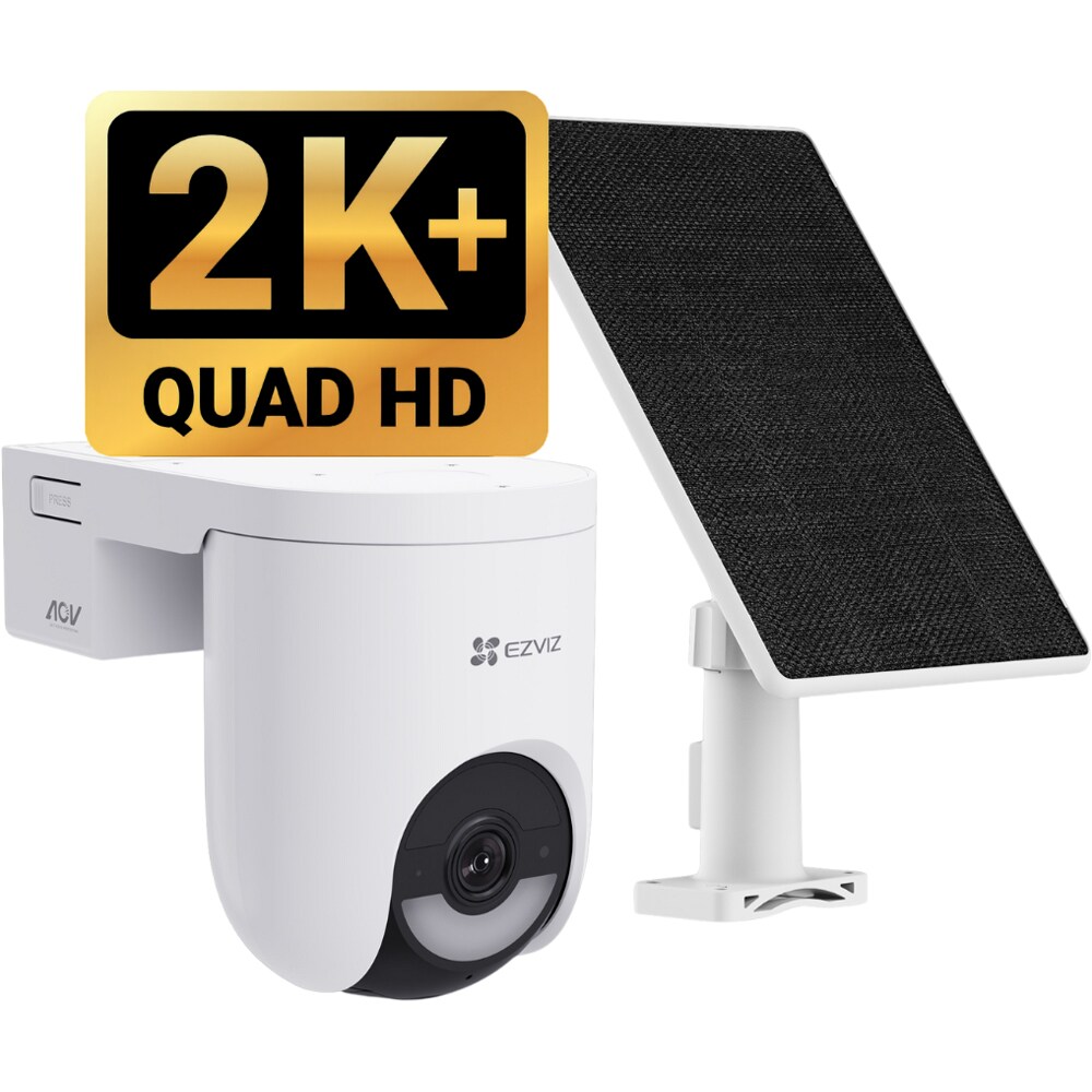Camera IP Wireless EZVIZ HB8 Lite 4G, 2K+, IP, panou solar, Night Vision, alb