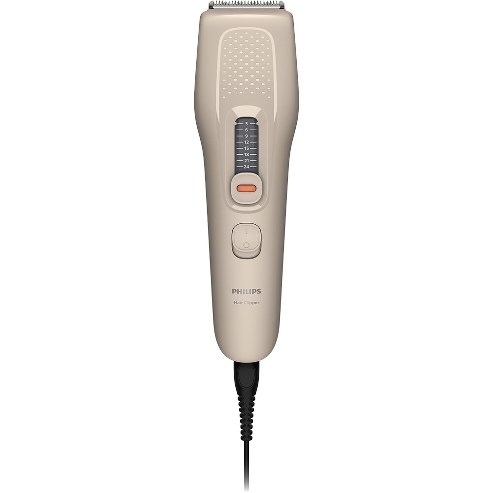Aparat de tuns PHILIPS HC3734/15, retea, 9 trepte, 1 accesoriu, maro