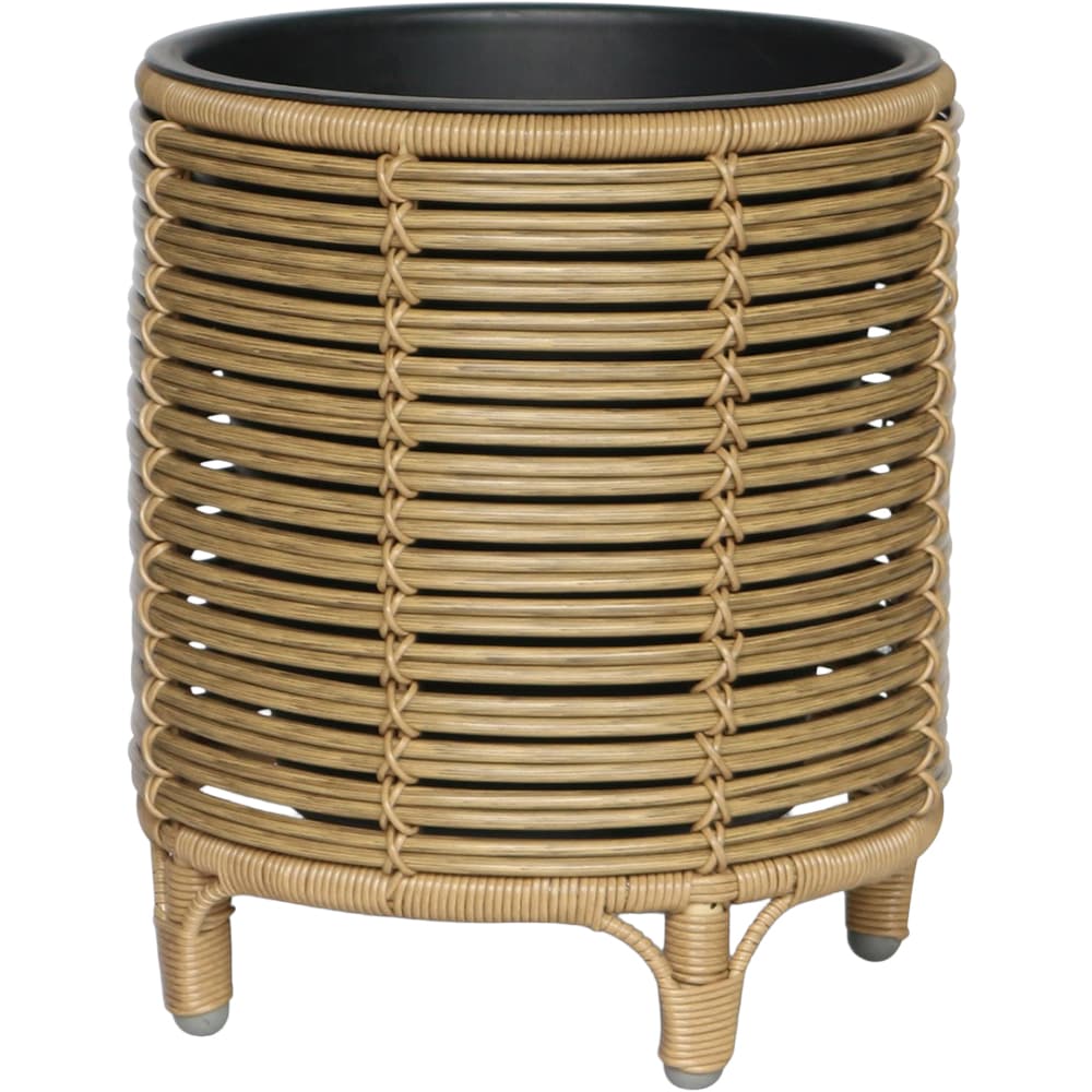 Ghiveci flori GARDEN STAR HD-11764-M, imitatie ratan, marime M, maro