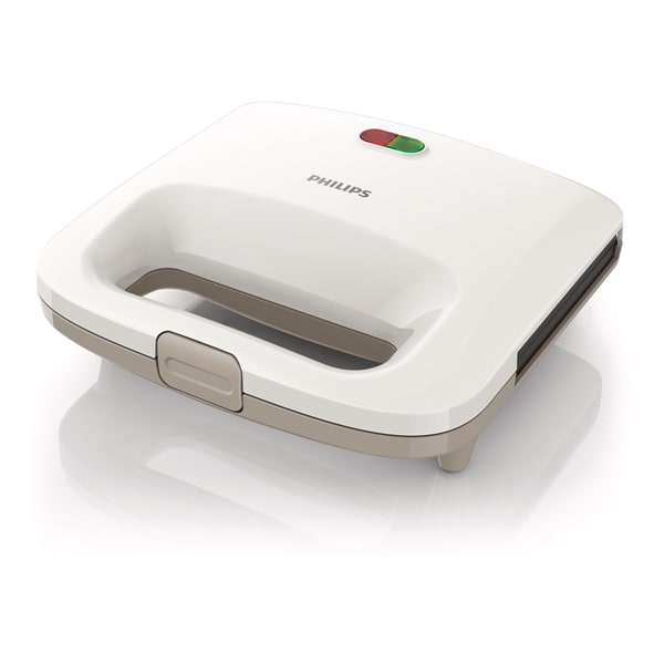 Sandwich maker PHILIPS Daily Collection HD2395/00, 820W, alb-bej