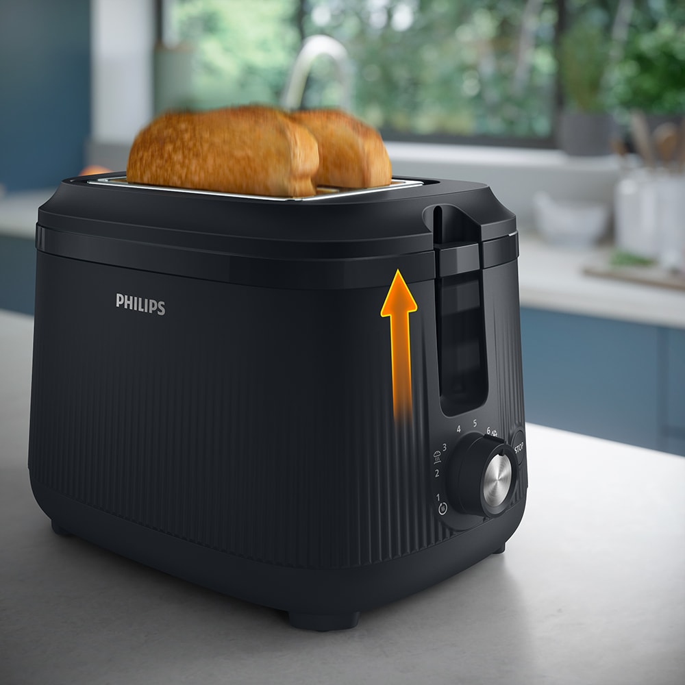 Prajitor de paine PHILIPS Seria 3000 HD2511/90, 2 felii, 830W, negru