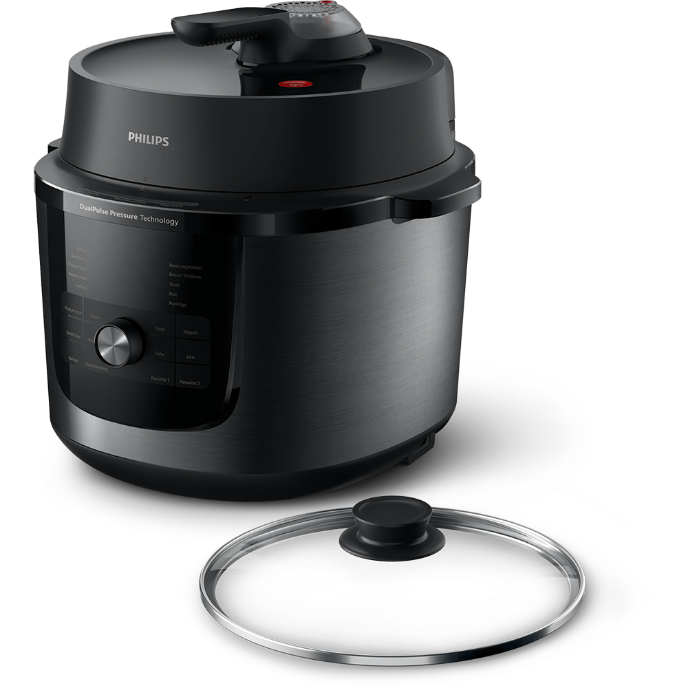 Multicooker PHILIPS Seria 3000 HD2823/80, 8l, 1300W, 35 programe, argintiu-negru