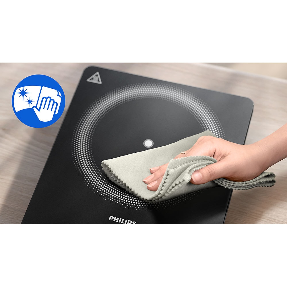 Plita cu inductie PHILIPS Seria 3000 HD5830/90, 1 arzator, 2000W, negru