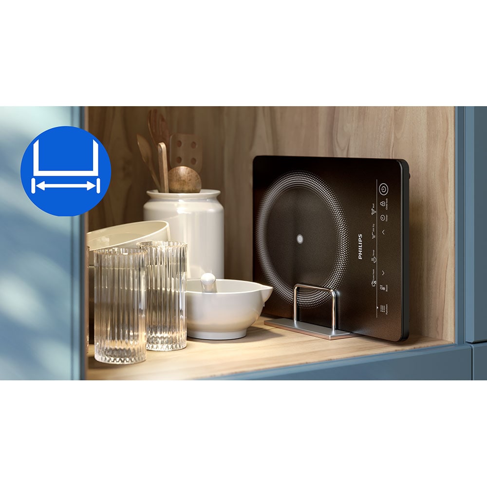 Plita cu inductie PHILIPS Seria 3000 HD5830/90, 1 arzator, 2000W, negru