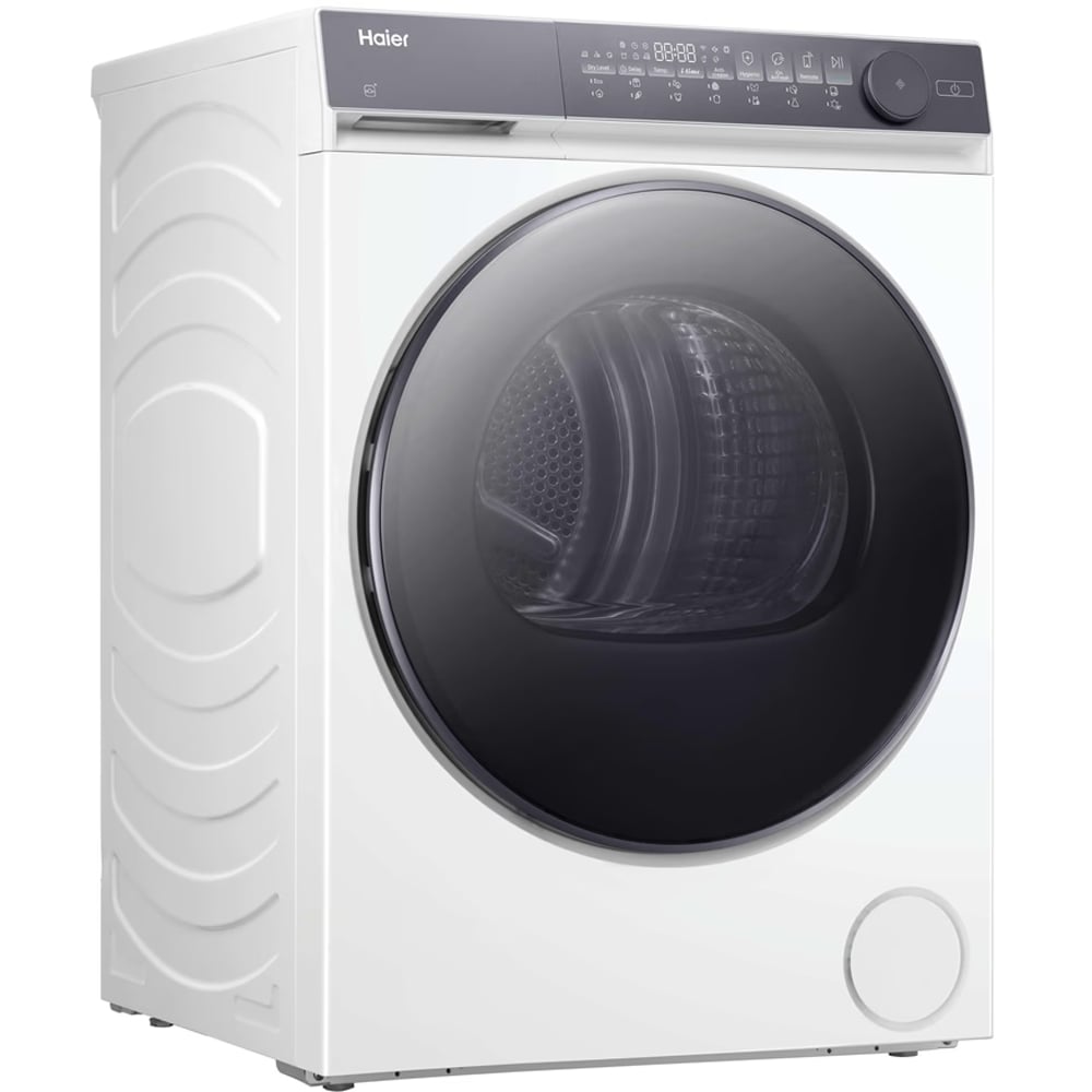 Uscator de rufe HAIER HD80-C367U1-S, Pompa de caldura, 8 kg, 14 programe, Clasa C, Wi-Fi, alb