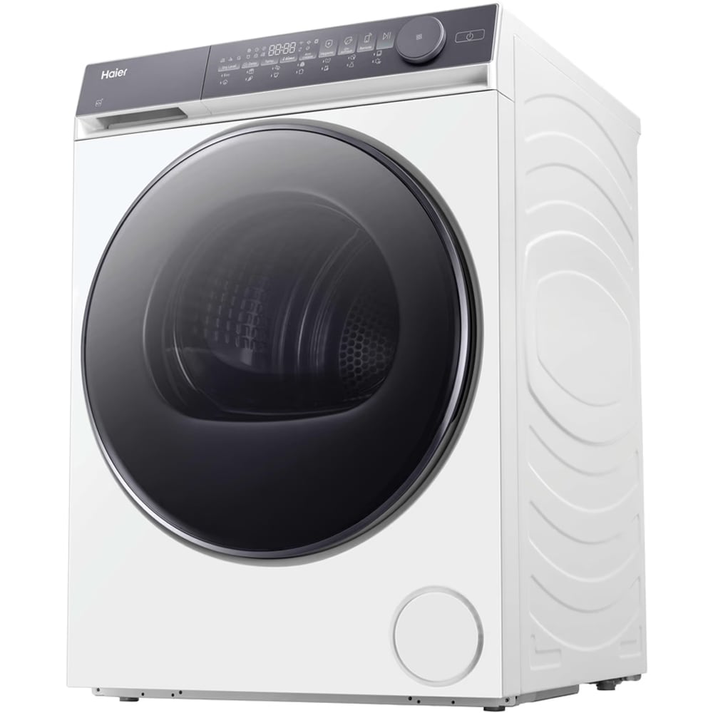 Uscator de rufe HAIER HD80-C367U1-S, Pompa de caldura, 8 kg, 14 programe, Clasa C, Wi-Fi, alb