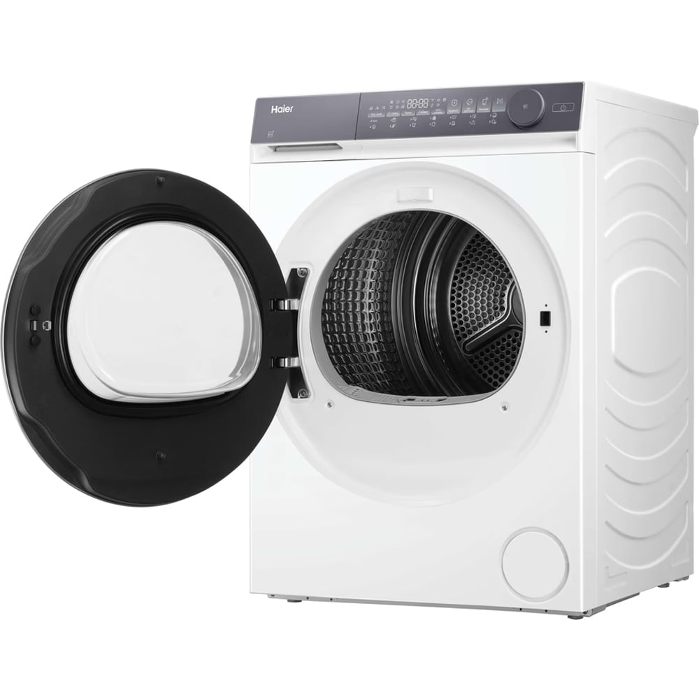 Uscator de rufe HAIER HD80-C367U1-S, Pompa de caldura, 8 kg, 14 programe, Clasa C, Wi-Fi, alb