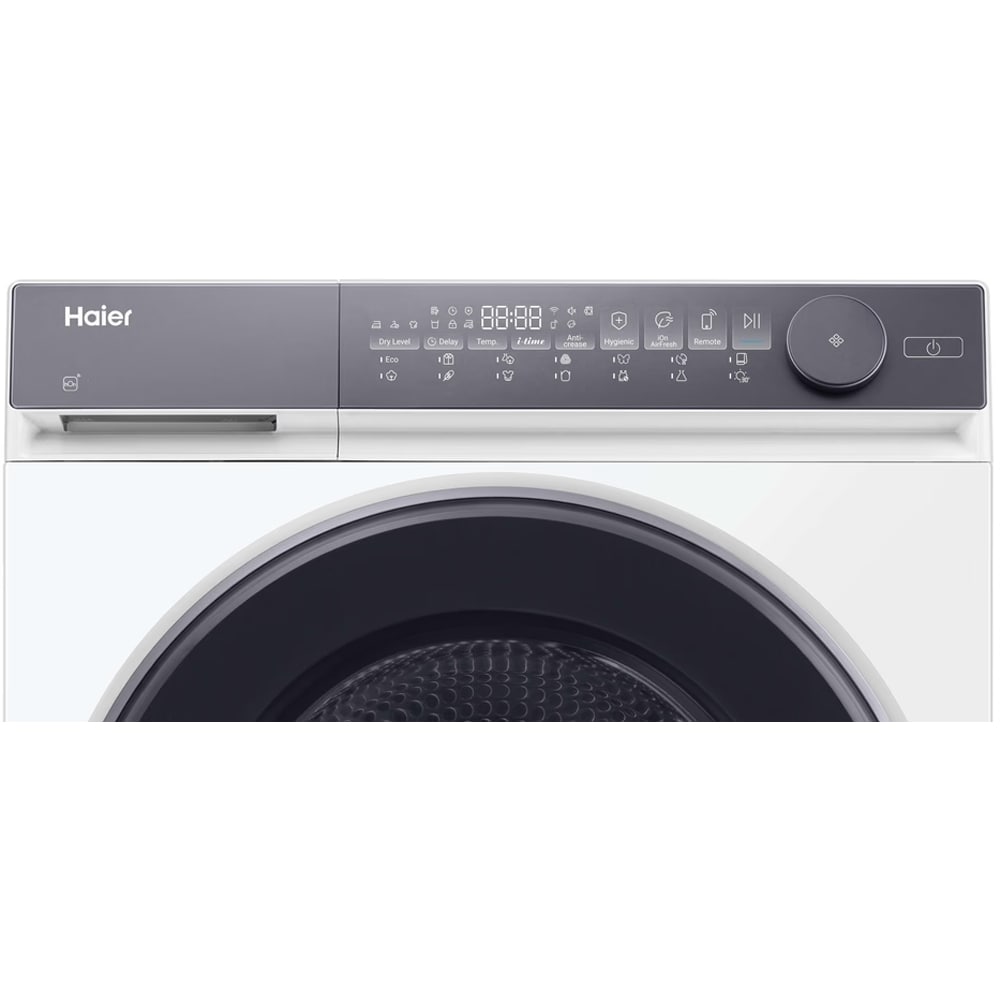 Uscator de rufe HAIER HD80-C367U1-S, Pompa de caldura, 8 kg, 14 programe, Clasa C, Wi-Fi, alb