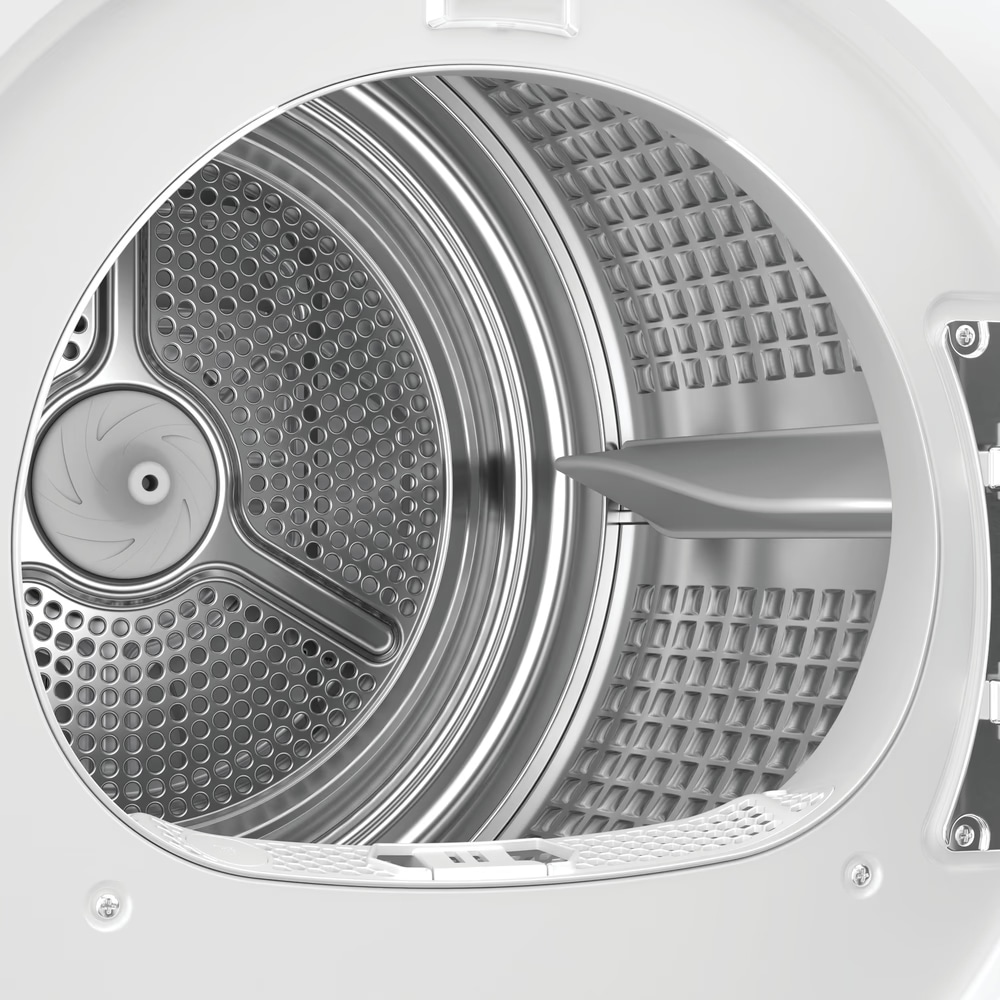 Uscator de rufe HAIER HD80-D357TU1-S, Pompa de caldura, 8 kg, 16 programe, Clasa D, Wi-Fi, alb