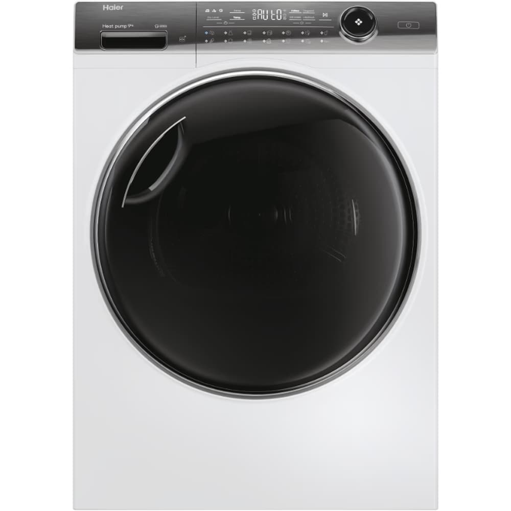 Uscator de rufe HAIER HD90-A3979NU1-S, Pompa de caldura, 9 kg, 13 programe, Wi-Fi, alb