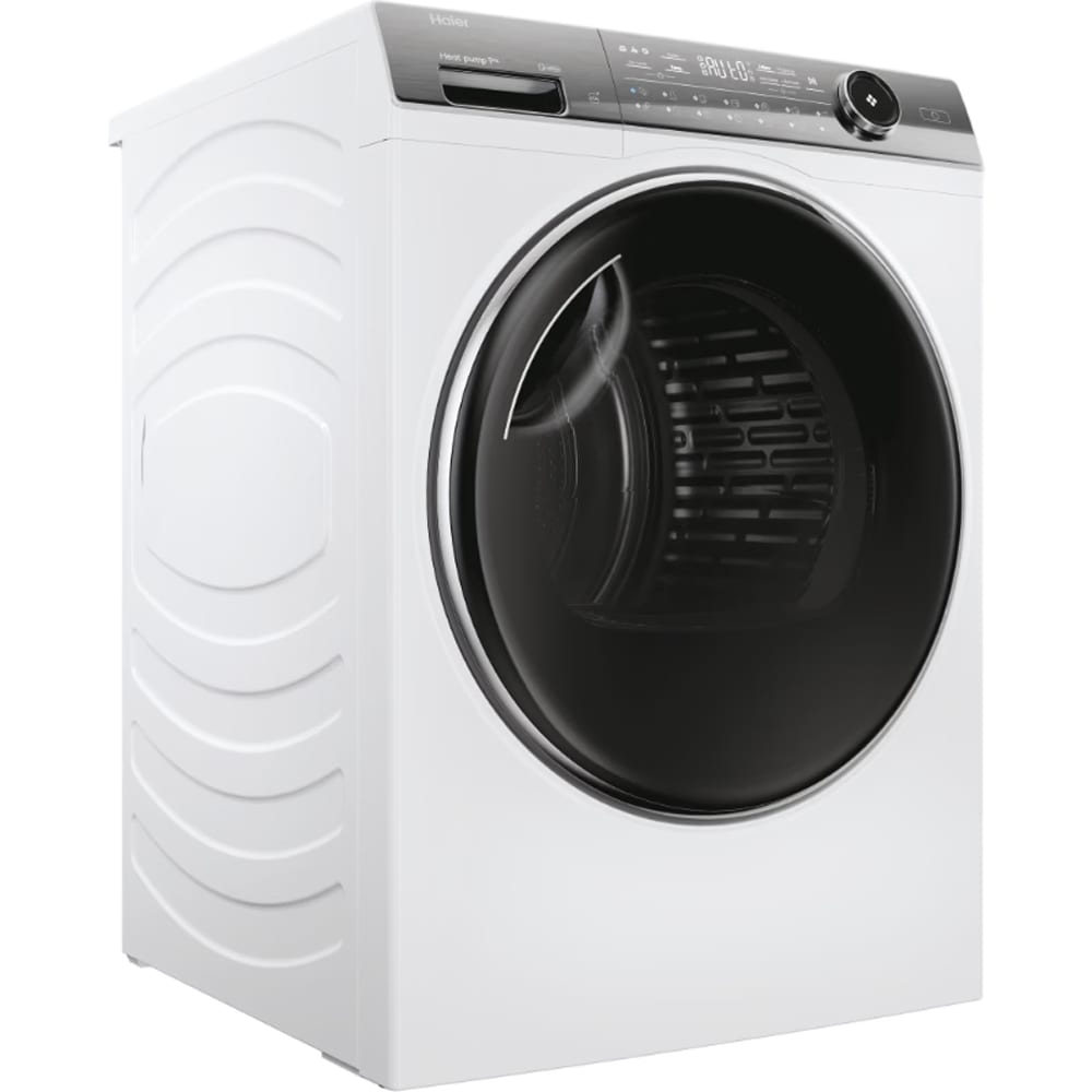 Uscator de rufe HAIER HD90-A3979NU1-S, Pompa de caldura, 9 kg, 13 programe, Wi-Fi, alb